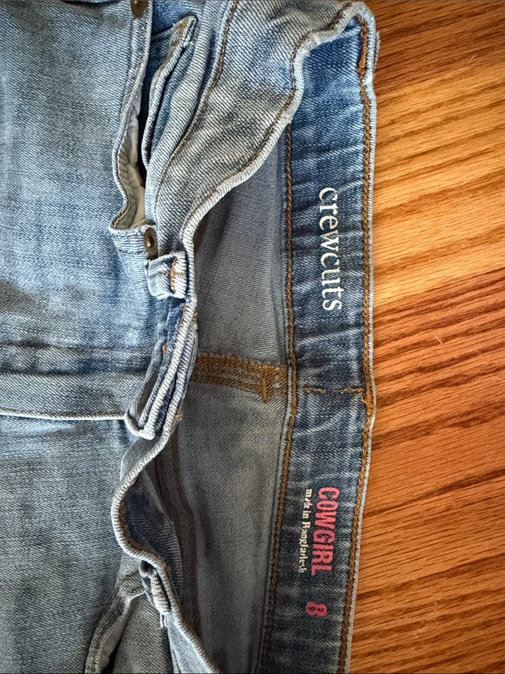 Crewcuts Light Blue Denim Rolled-Hem Girl's Shorts